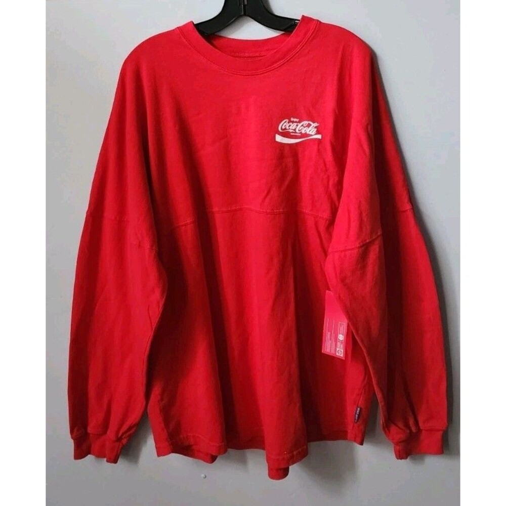 New Coca-Cola Coke X Spirit Jersey Unisex Tee Red Unisex long sleeve jersey XL